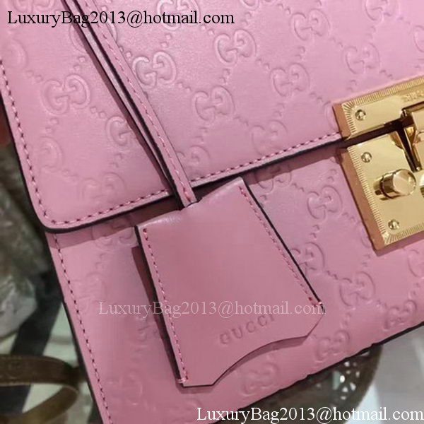 Gucci Padlock Series Gucci Signature Shoulder Bag 409486 Pink