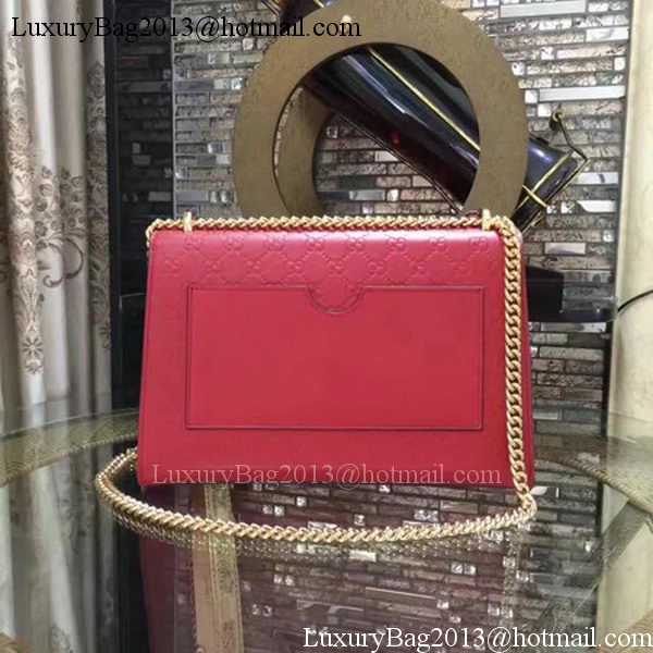 Gucci Padlock Series Gucci Signature Shoulder Bag 409486 Red