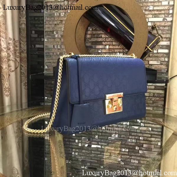 Gucci Padlock Series Gucci Signature Shoulder Bag 409486 Royal