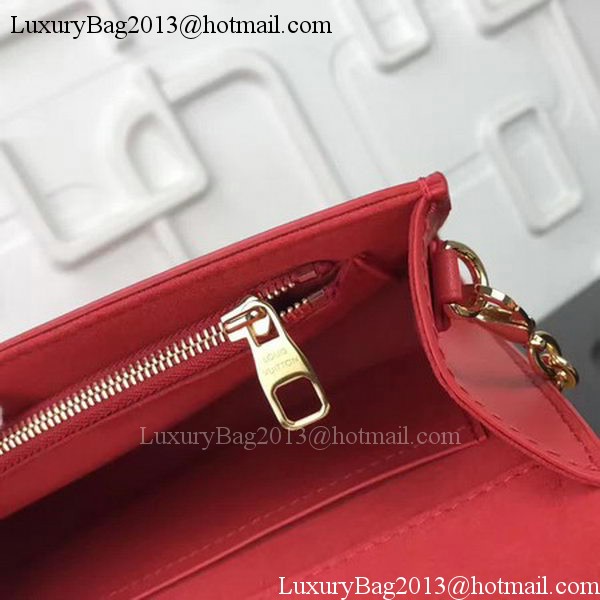 Louis Vuitton Calfskin Leather LOUISE MM M54584 Red