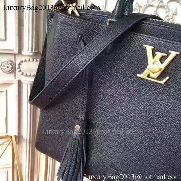 Louis Vuitton Soft Calfskin LOCKMETO M54572 Black