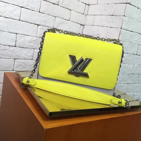 Louis Vuitton Epi Leather TWIST MM M42359 Yellow&Blue&Grey