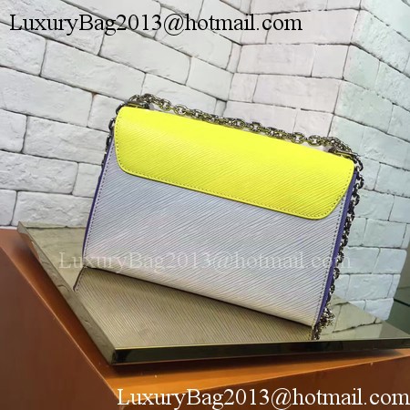 Louis Vuitton Epi Leather TWIST MM M42359 Yellow&Blue&Grey