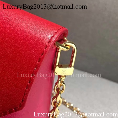 Louis Vuitton Leather Evening Bag LOVE NOTE M54501 Red