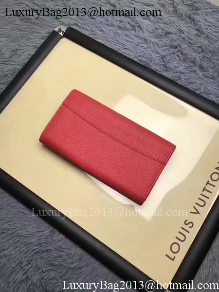 Louis Vuitton Monogram Flowers CAPUCINES WALLET M64102 Red