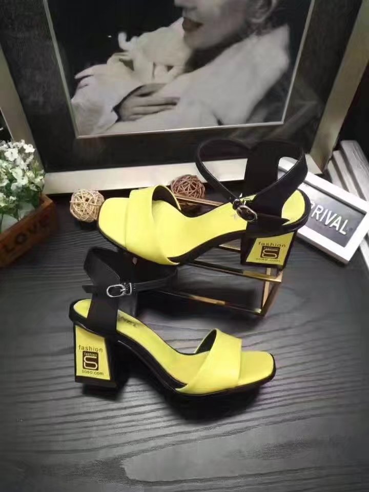 Chanel 60mm Sandal Leather CH2147 Yellow