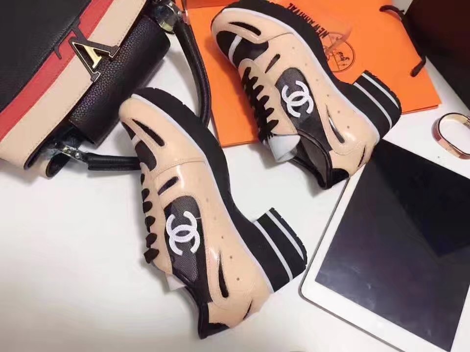 Chanel Casual Shoes Leather CH2148 Apricot