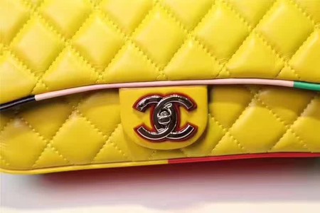 Chanel Classic Flap Bag Sheepskin Leather A93692 Yellow