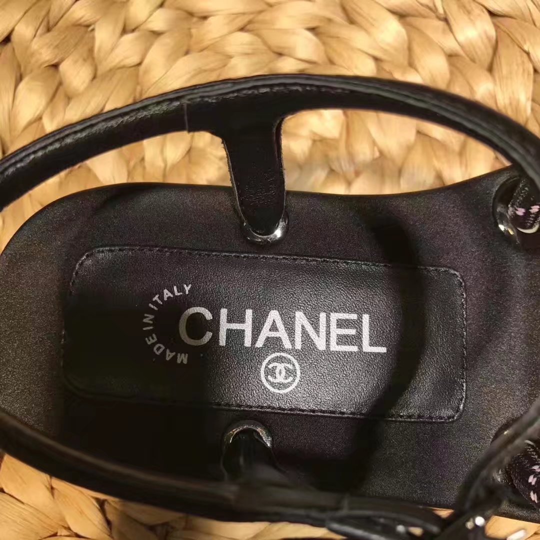 Chanel Sandal Leather CH2143 Black