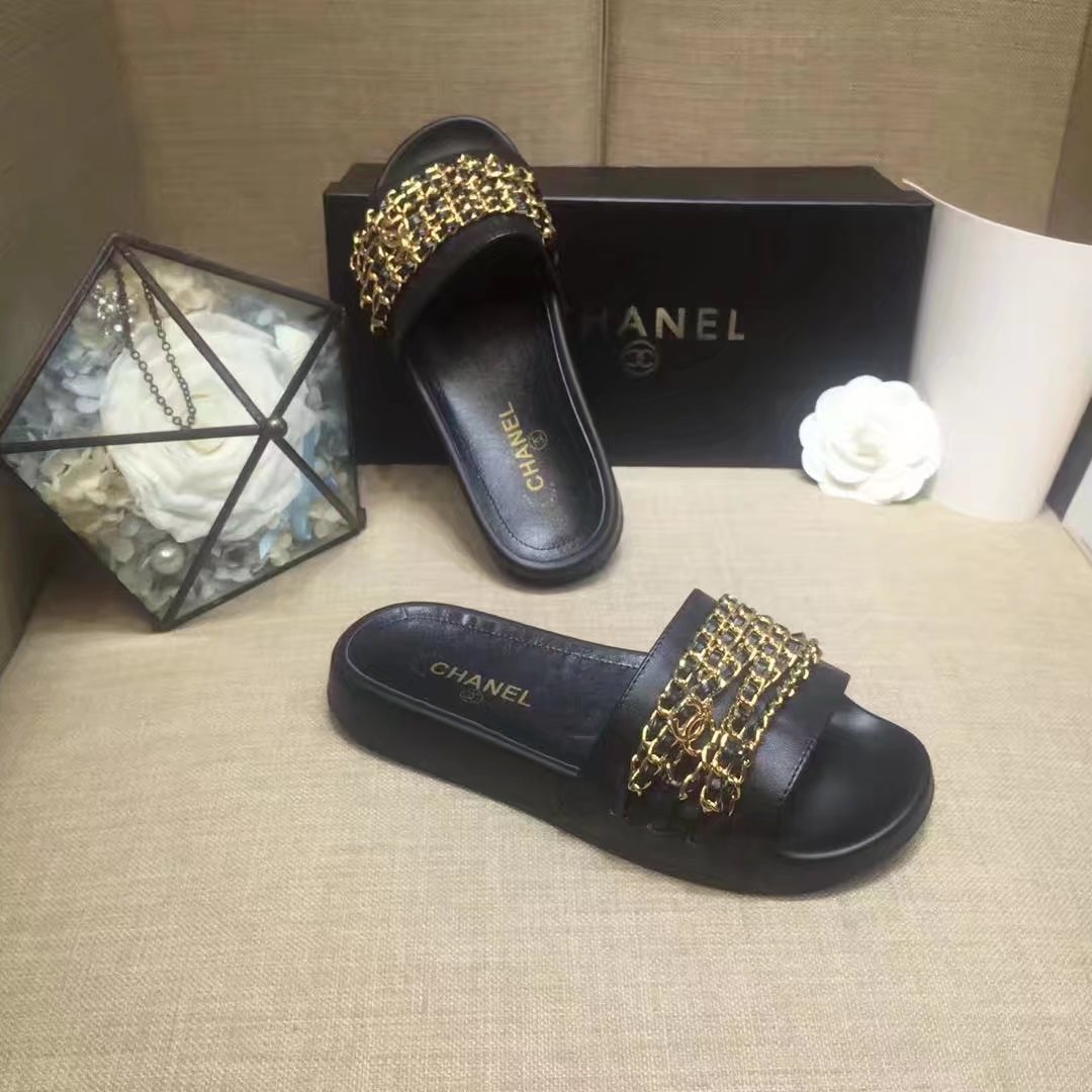 Chanel Slipper Leather CH2149 Black