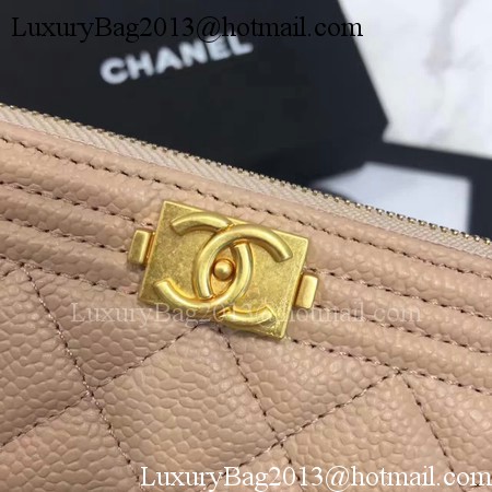 Boy Chanel Flap Bag Original Cannage Pattern CHA3369 Apricot