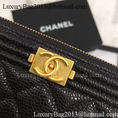 Boy Chanel Flap Bag Original Cannage Pattern CHA3369 Black