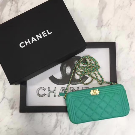 Boy Chanel Flap Bag Original Cannage Pattern CHA3369 Green