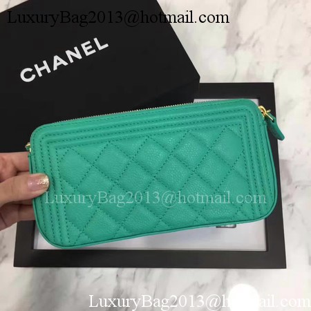 Boy Chanel Flap Bag Original Cannage Pattern CHA3369 Green