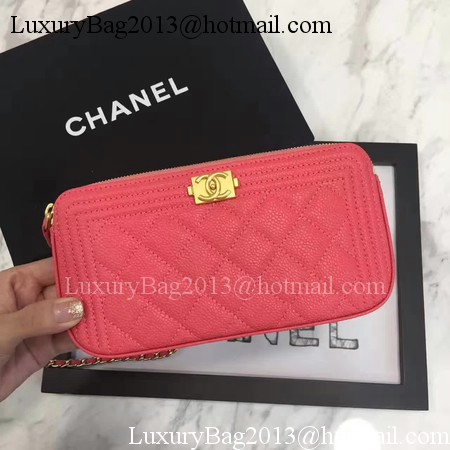 Boy Chanel Flap Bag Original Cannage Pattern CHA3369 Red