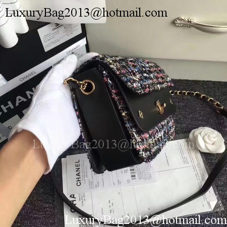 Chanel Classic Flap Bag Original Leather CHA3340 Black&Red