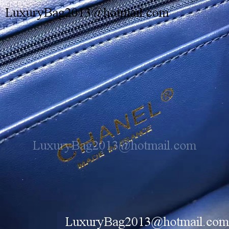 Chanel Classic MINI Flap Bag Original Sheepskin Leather A1115 Blue