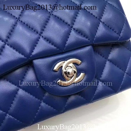 Chanel Classic MINI Flap Bag Original Sheepskin Leather A1115 Blue