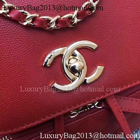 Chanel Original Leather Backpack CHA2590 Red