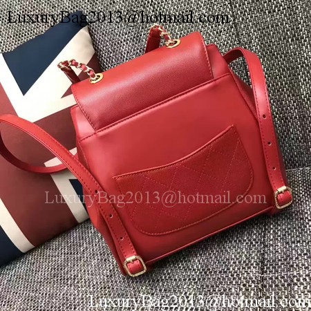 Chanel Original Leather Backpack CHA2590 Red