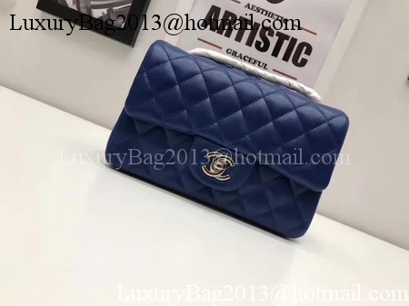 Chanel mini Classic Flap Bag Original Sheepskin Leather A1116 Blue