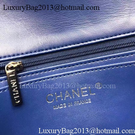 Chanel mini Classic Flap Bag Original Sheepskin Leather A1116 Blue