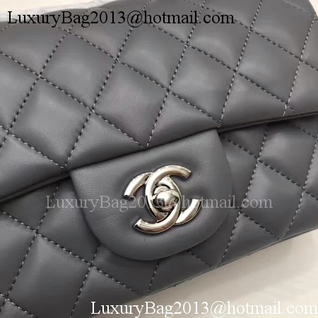 Chanel mini Classic Flap Bag Original Sheepskin Leather A1116 Grey