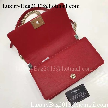 Boy Chanel Flap Bag Original Cannage Pattern Leather A67086 Red