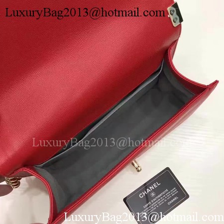 Boy Chanel Flap Bag Original Cannage Pattern Leather A67086 Red