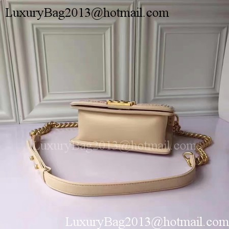 Boy Chanel Flap Shoulder Bag Sheepskin Leather A67085E Apricot