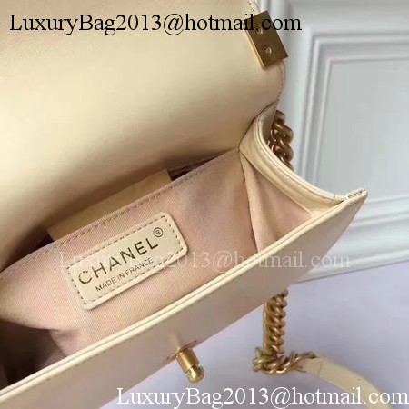 Boy Chanel Flap Shoulder Bag Sheepskin Leather A67085E Apricot