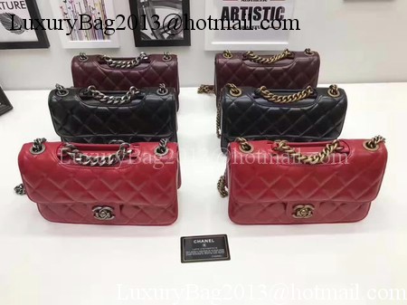 Chanel 2.55 Series Flap Bags Original Bright Leather A56987 Wine