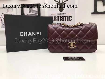 Chanel 2.55 Series Flap Bags Original Bright Leather A56987 Wine