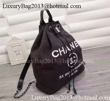 Chanel 31 Rue Cambon Hobo Bag Original Fabric A66918 Black