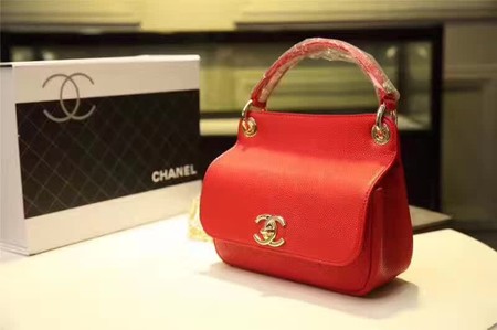 Chanel Classic Flap Bag Cannage Pattern Leather A93756 Red