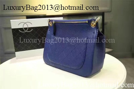 Chanel Classic Flap Bag Cannage Pattern Leather A93757 Blue