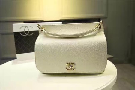 Chanel Classic Flap Bag Cannage Pattern Leather A93757 OffWhite