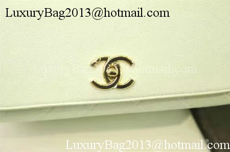 Chanel Classic Flap Bag Cannage Pattern Leather A93757 OffWhite