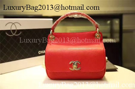 Chanel Classic Flap Bag Cannage Pattern Leather A93757 Red