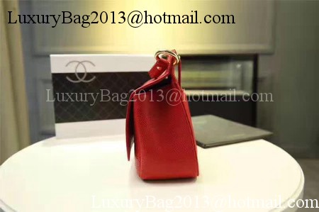 Chanel Classic Flap Bag Cannage Pattern Leather A93757 Red