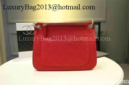 Chanel Classic Flap Bag Cannage Pattern Leather A93757 Red