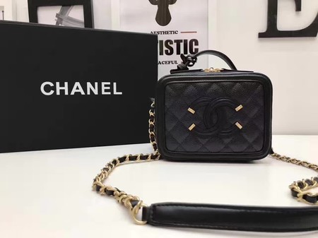 Chanel Cosmetic Bag Original Cannage Pattern A93341 Black