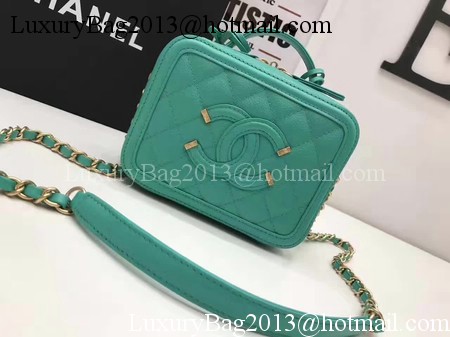 Chanel Cosmetic Bag Original Cannage Pattern A93341 Green