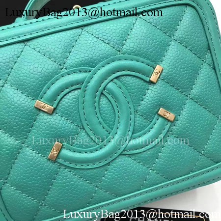 Chanel Cosmetic Bag Original Cannage Pattern A93341 Green