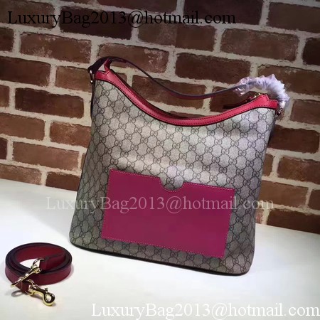 Gucci Miss GG Canvas Hobo Bag 414930 Red