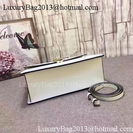 Gucci Sylvie Leather Top Handle Bag 431665 White