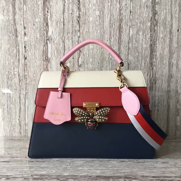 Gucci Queen Margaret Calf Leather Top Handil Bag 476540