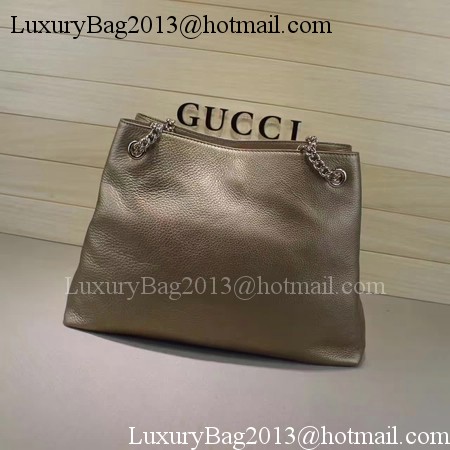 Gucci Soho Medium Tote Bag Calfskin Leather 308982 Bronze