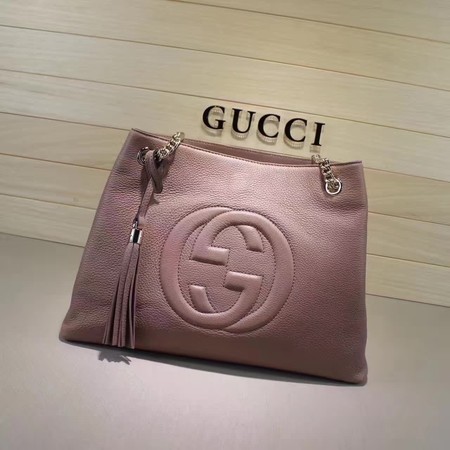 Gucci Soho Medium Tote Bag Calfskin Leather 308982 Pink