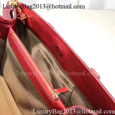 Gucci Sylvie Leather Top Handle Bag 453790 Red